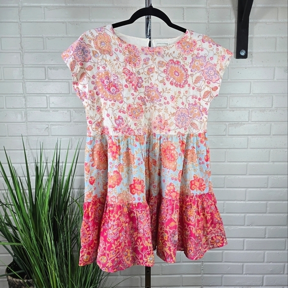 Garnett Hill Girl Floral Sparkle Cotton Sundress in Pink and Cream Size 10 - Picture 9 of 9